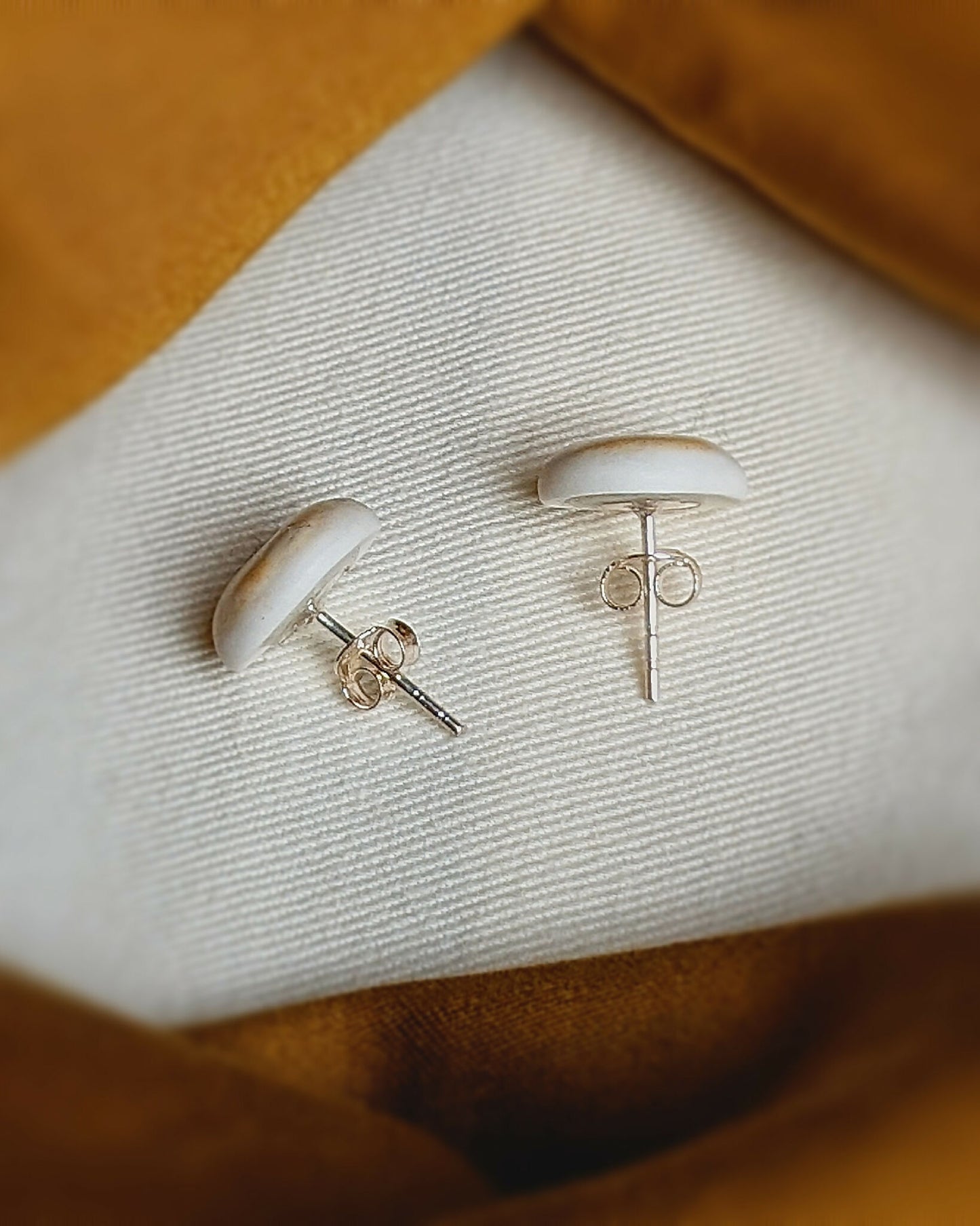 Boucles d’oreilles “Luzia” en porcelaine et argent 925