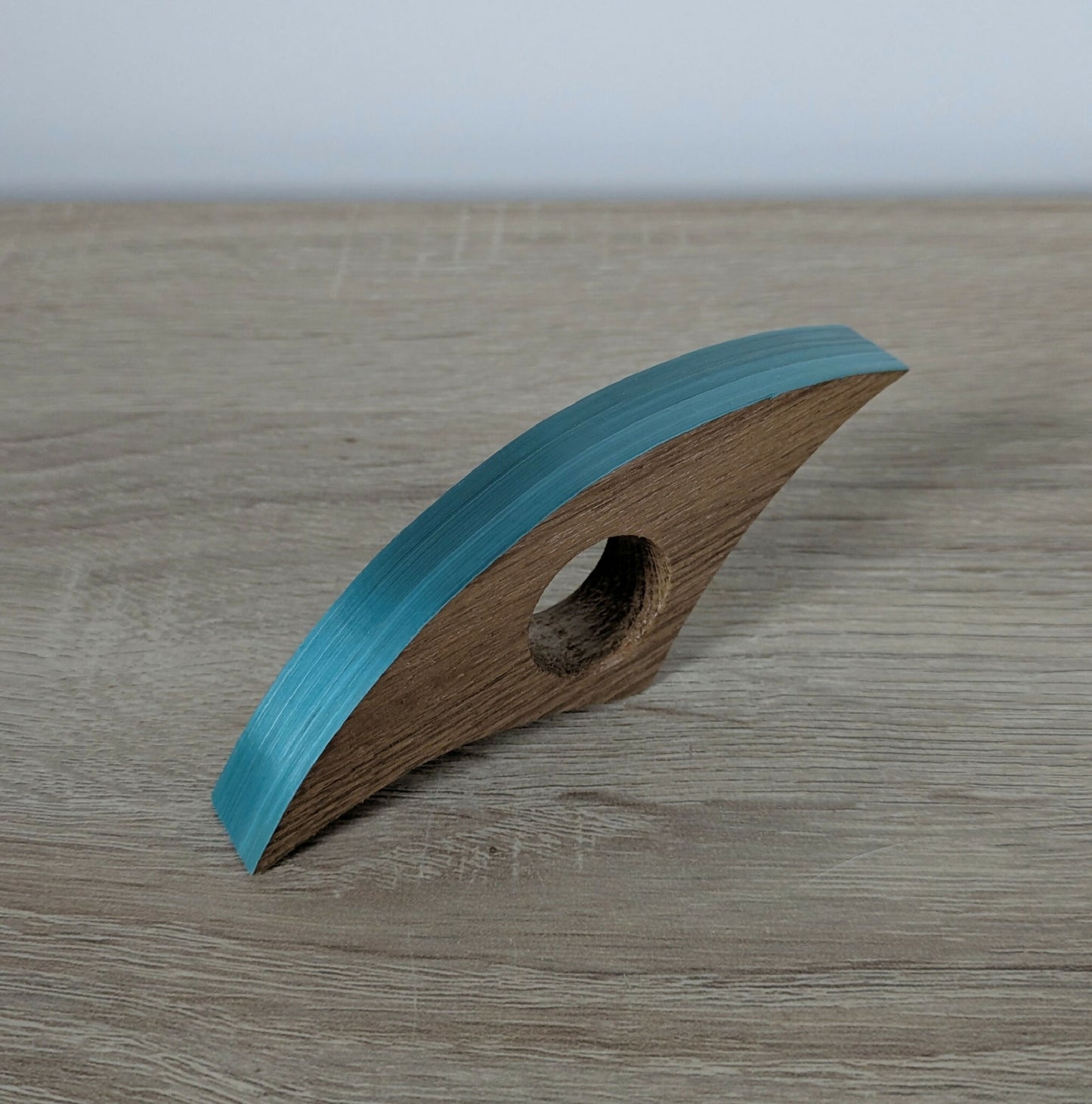 Bague de lecture avec Marqueterie de Paille Bleue