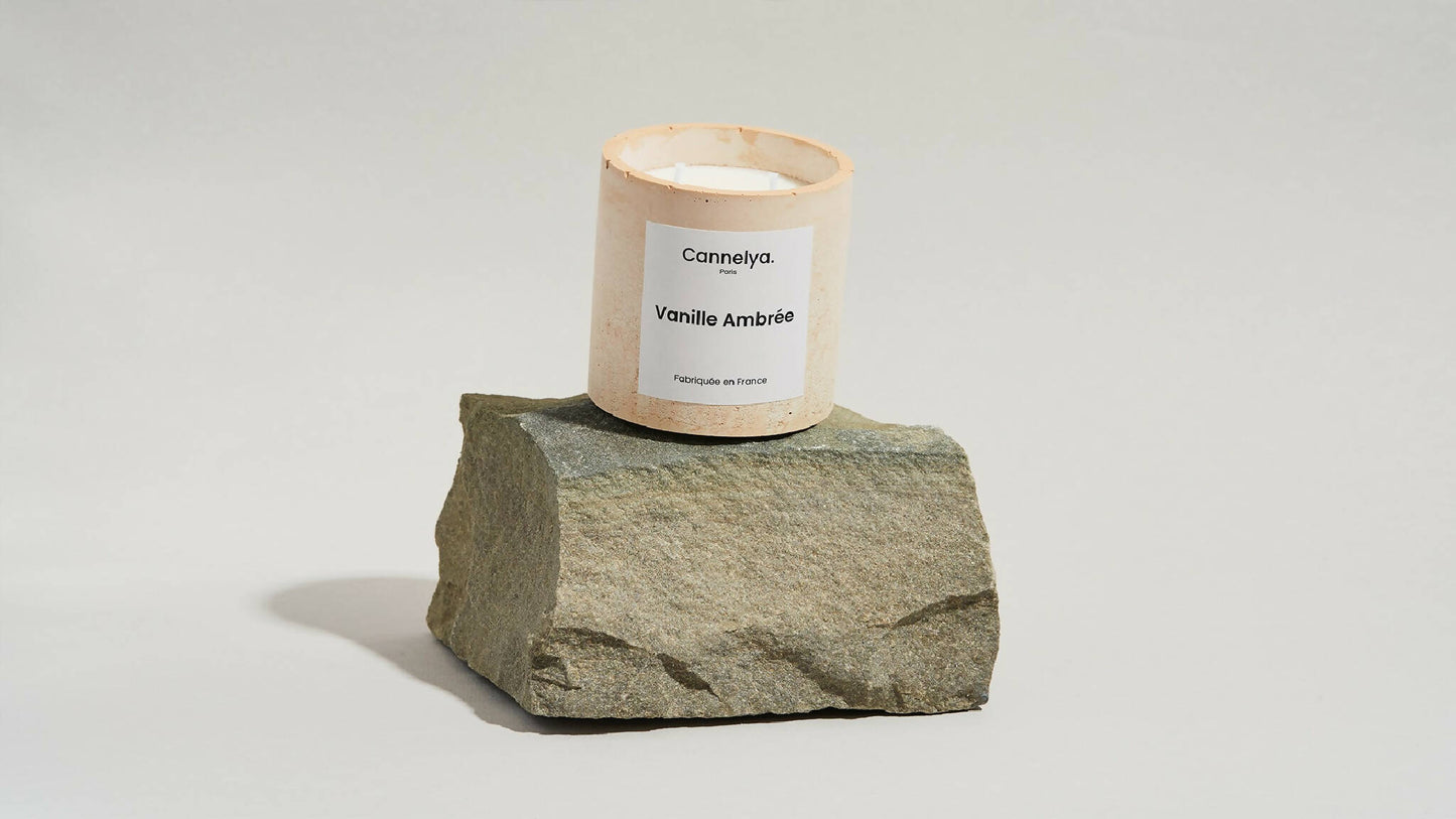 Bougie artisanale senteur vanille vegan artisanat français