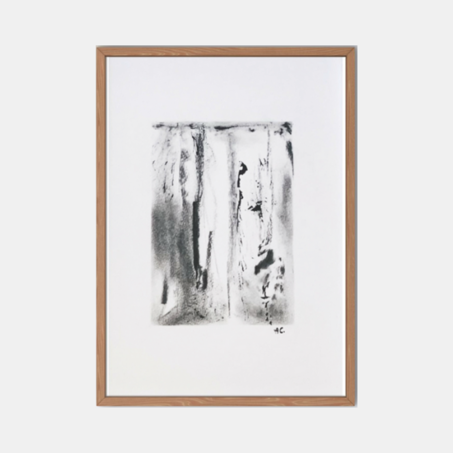 Charbon de bois encre de chine sur papier oeuvre orginale artiste française