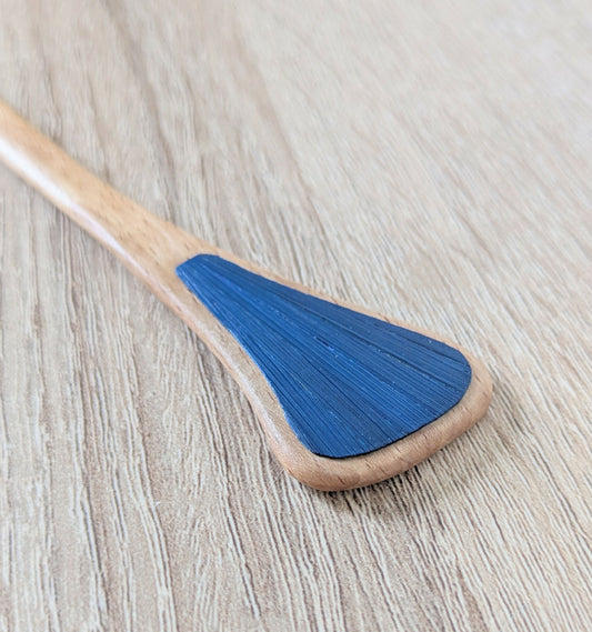 Pic à chignon / cheveux avec Marqueterie de Paille bleue