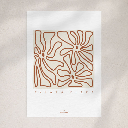 TERRACOTTA FLOWER VIBES ・ Affiche