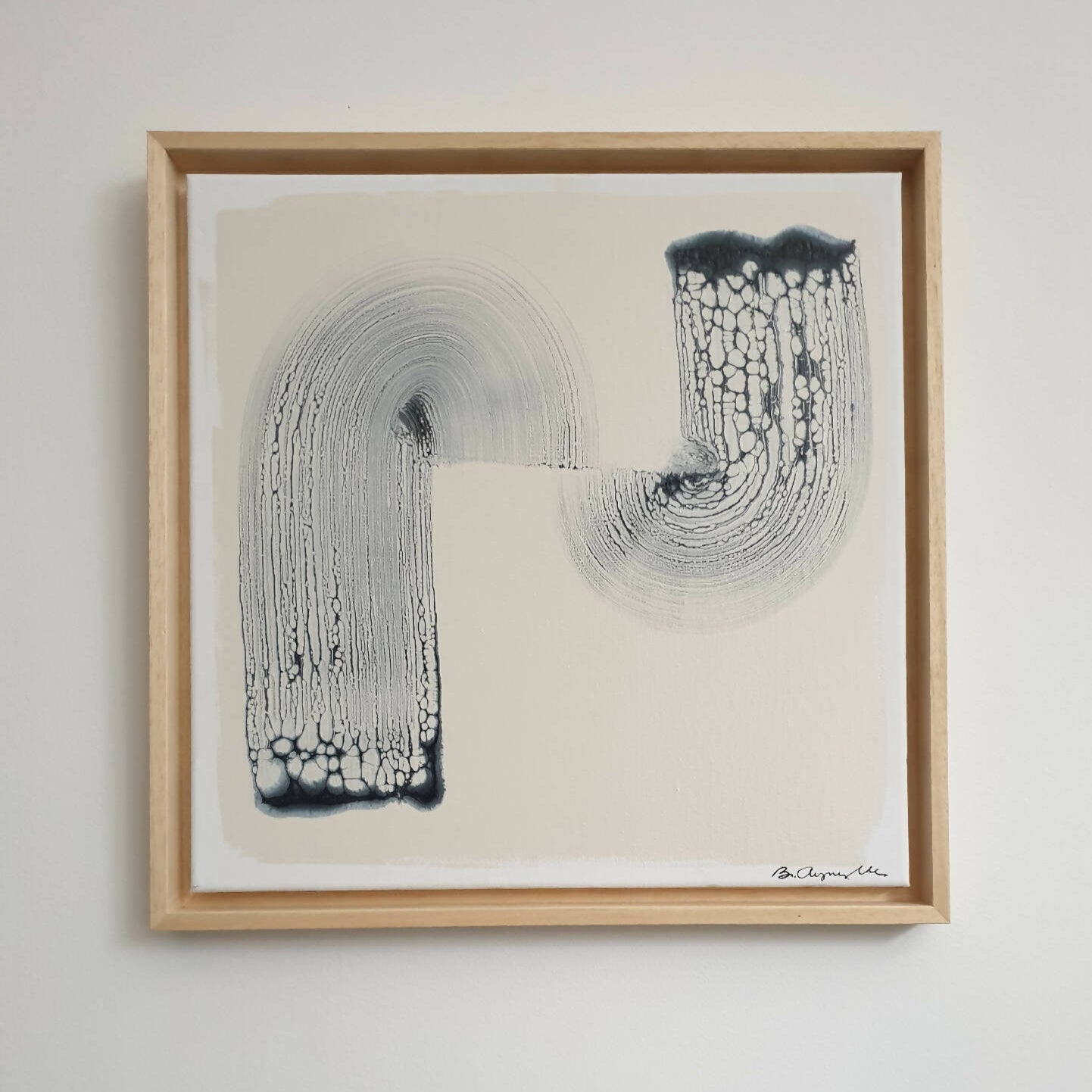 Peinture authentique toile abstraite art moderne organique