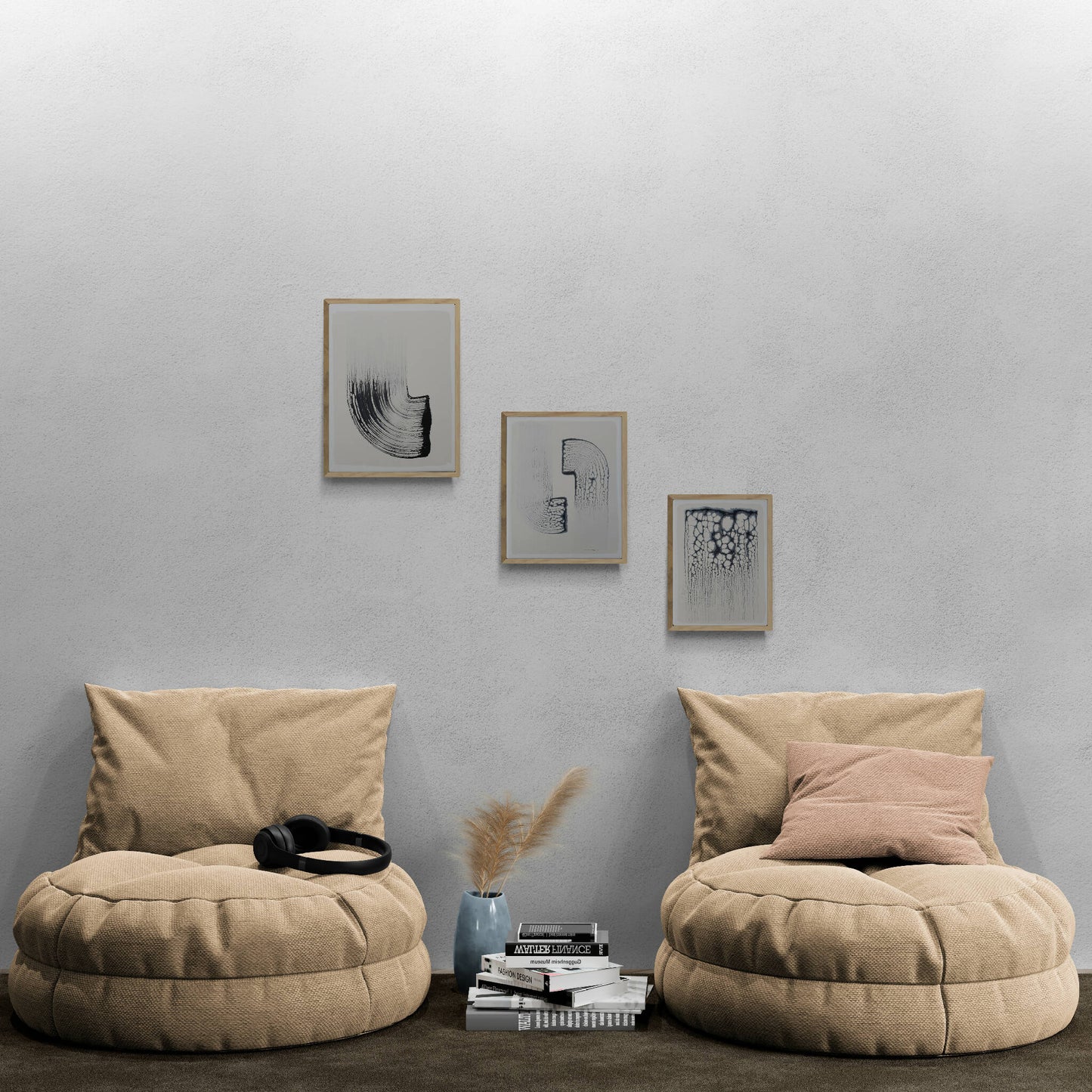 Peinture authentique toile abstraite art moderne organique