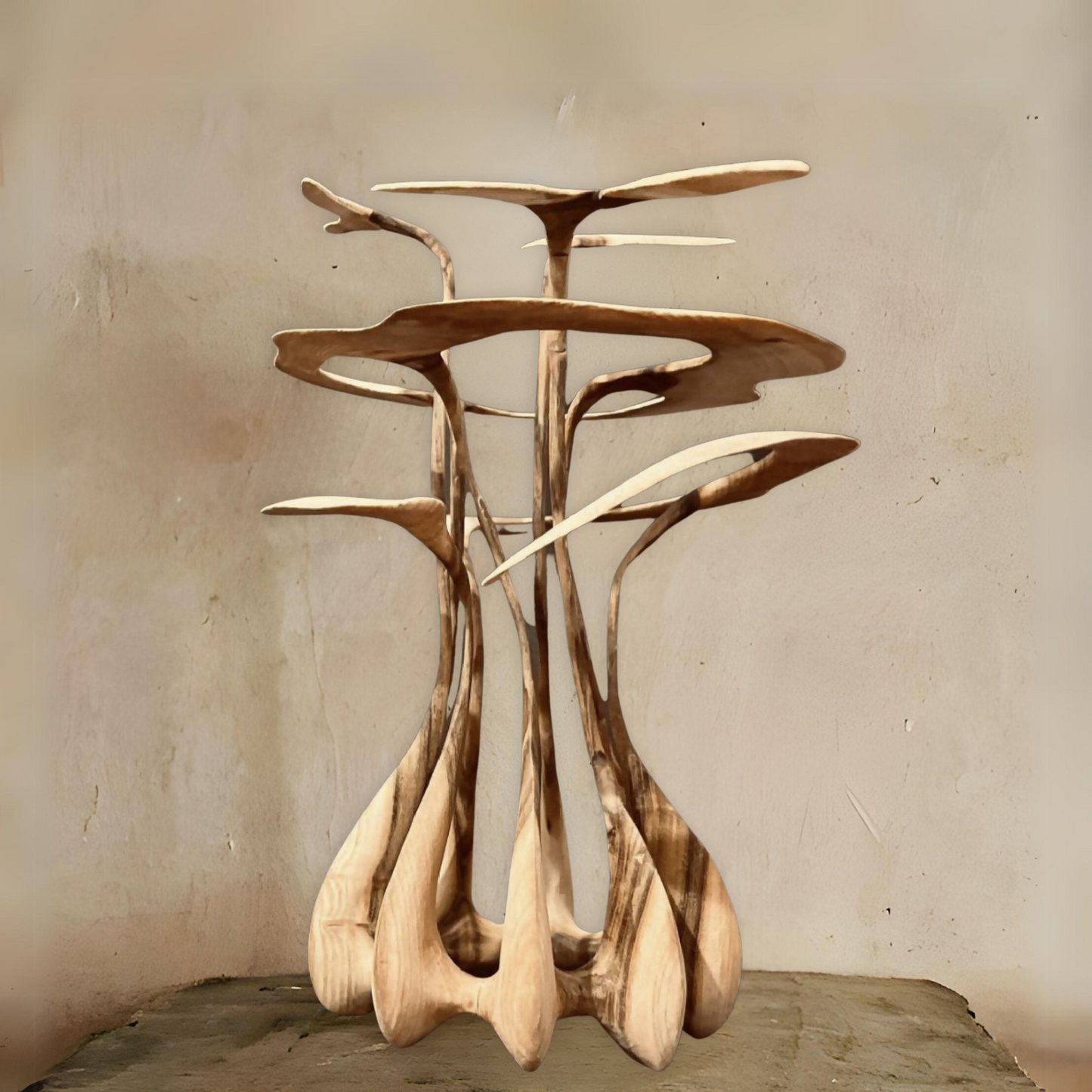 Sculpture bois brown artisanat francais