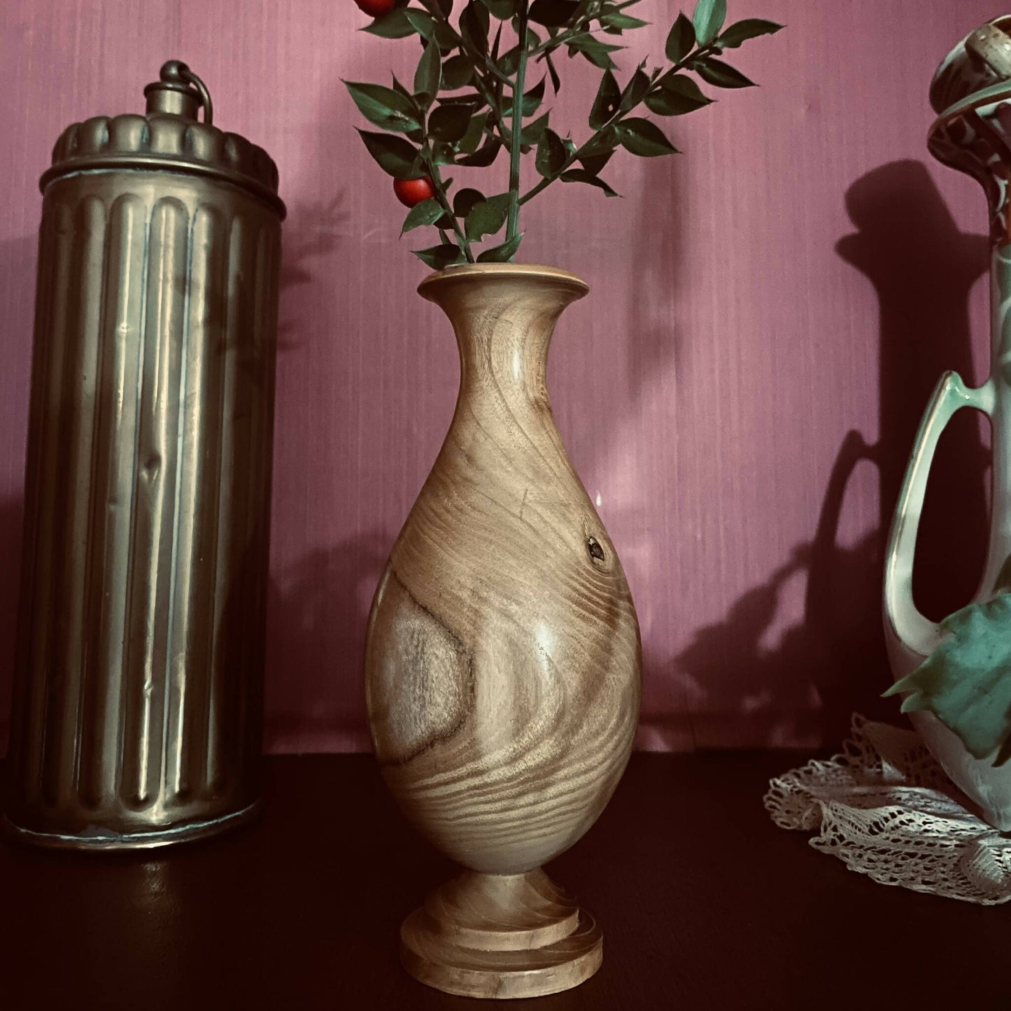 Soliflore artisanal bois vintage artisanat francais