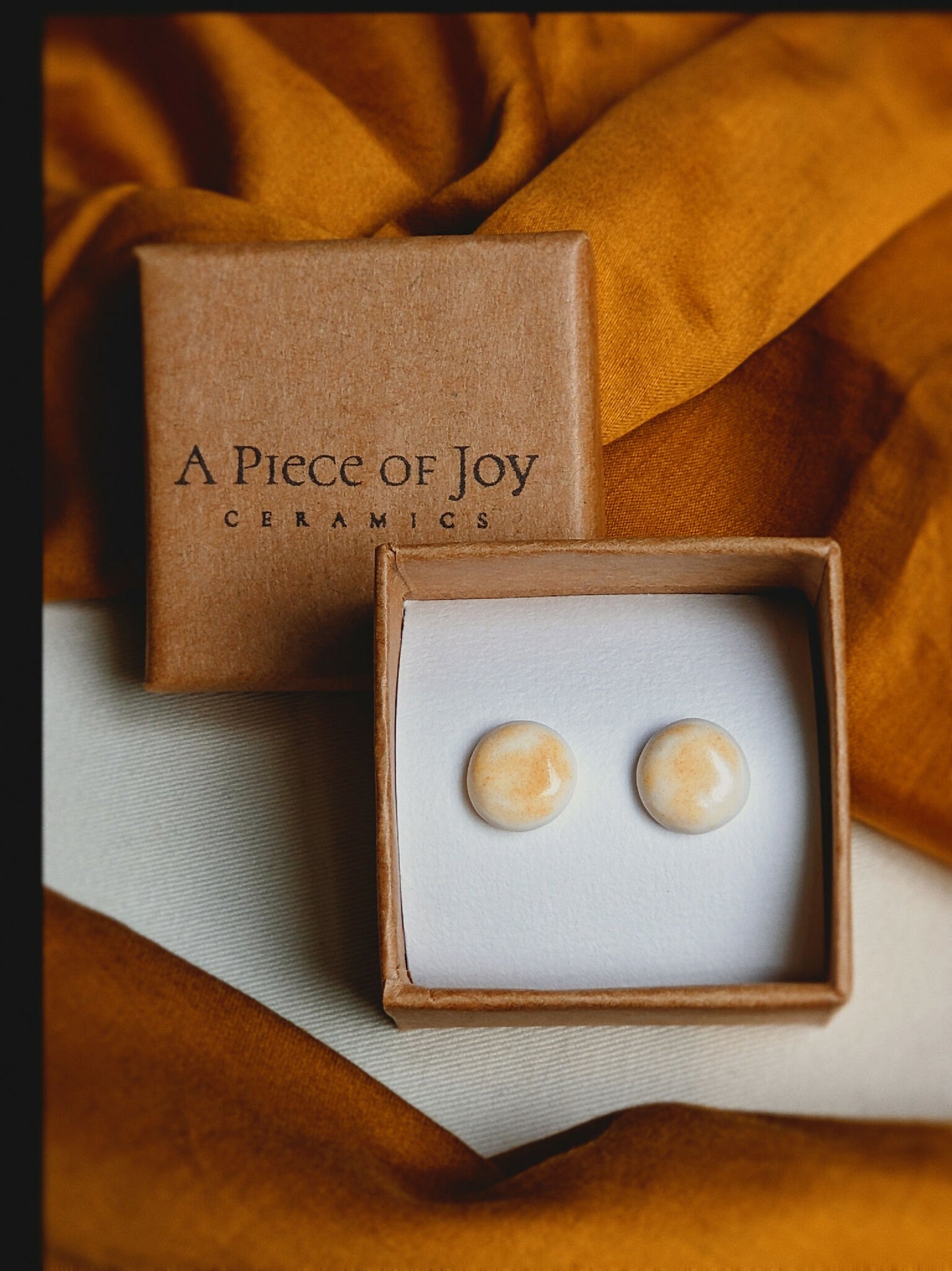 Boucles d’oreilles “Luzia” en porcelaine et argent 925