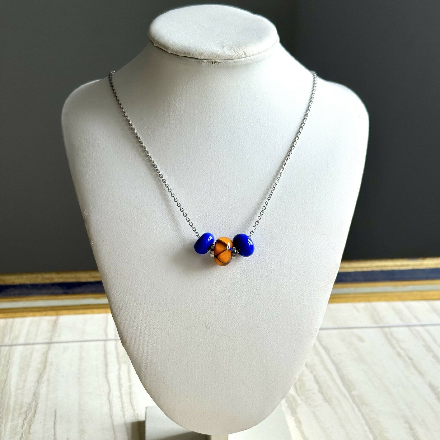 Collier - Trio Crépuscule - Perles en verre de Murano
