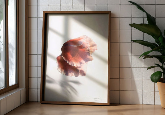 Affiche fleur - cyclamen #2 - riso - A3 - 42 x 29,7 cm