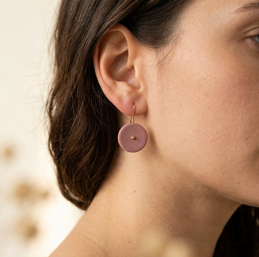 Boucles d'oreille en porcelaine collection Basic pour femme