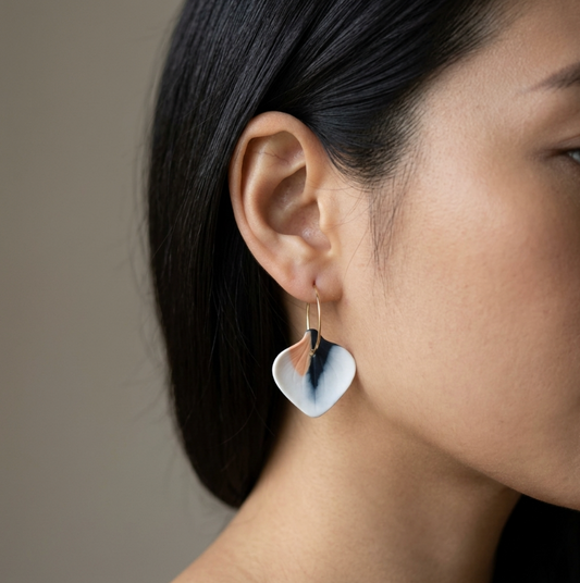 Marie Courtillat porcelain hoop earrings