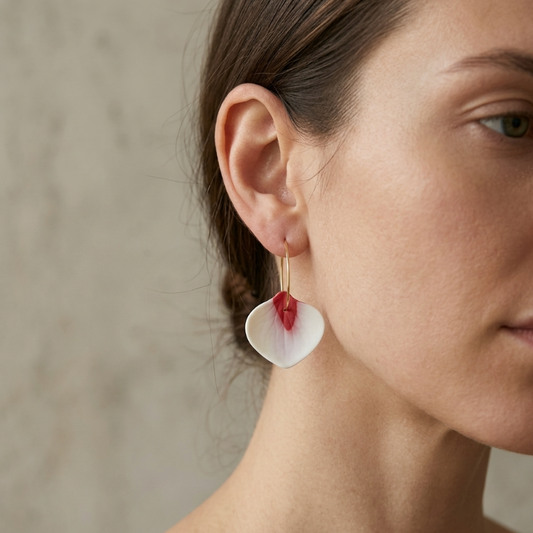 Marie Courtillat porcelain hoop earrings