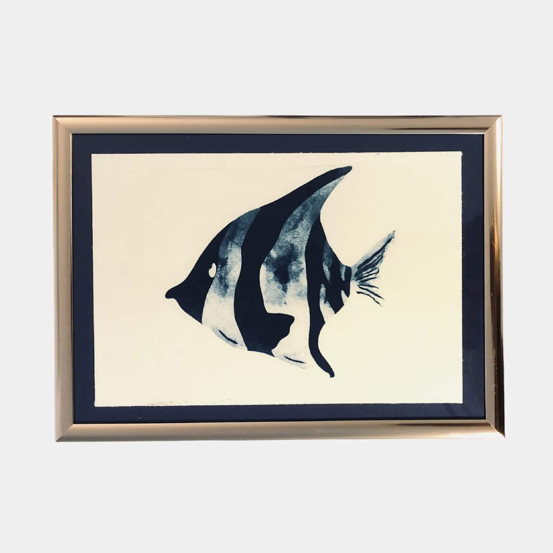 Illustration Adige - Cyanotype poisson exotique