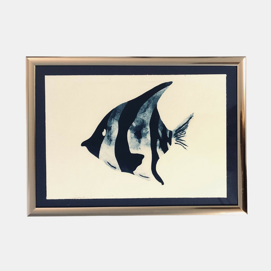 Illustration Adige - Cyanotype poisson exotique