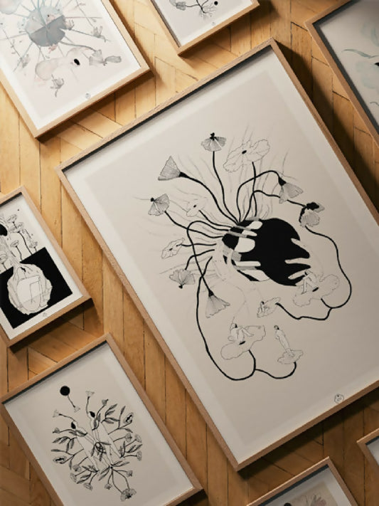 L’Esprit du vide illustration A3 à l’encre Noire