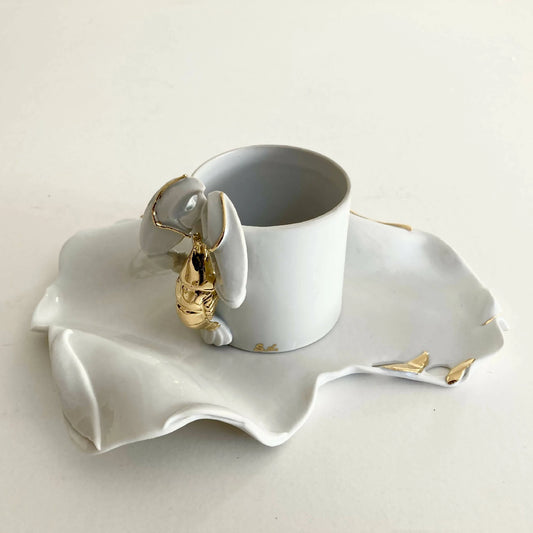 Tasse et soucoupe Homard droit