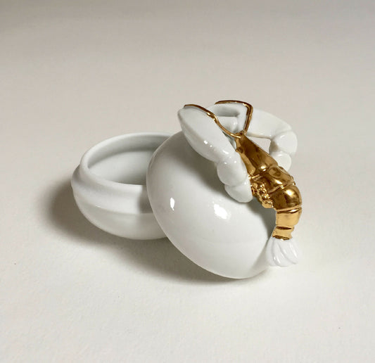 Boite à sucres homard en porcelaine