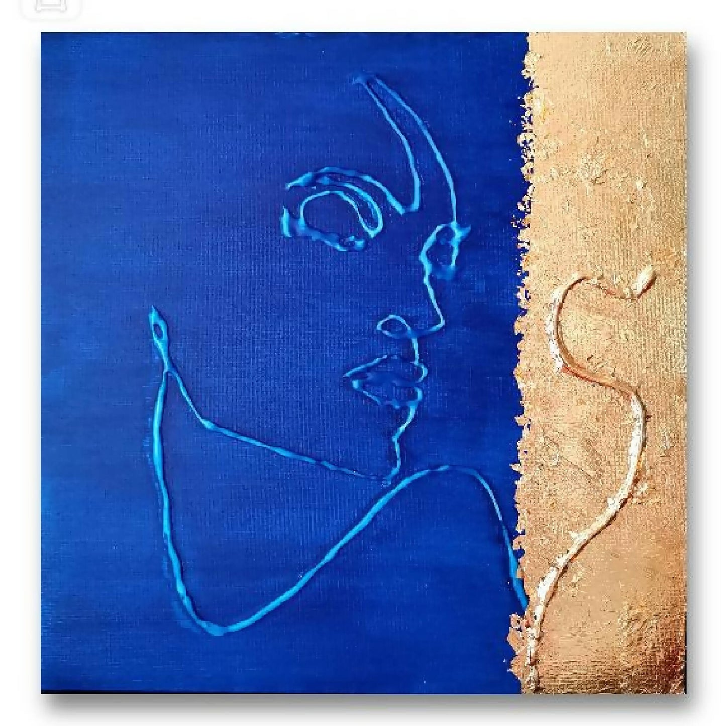 tableau-mural-décoration-artistique-unique-femme-or