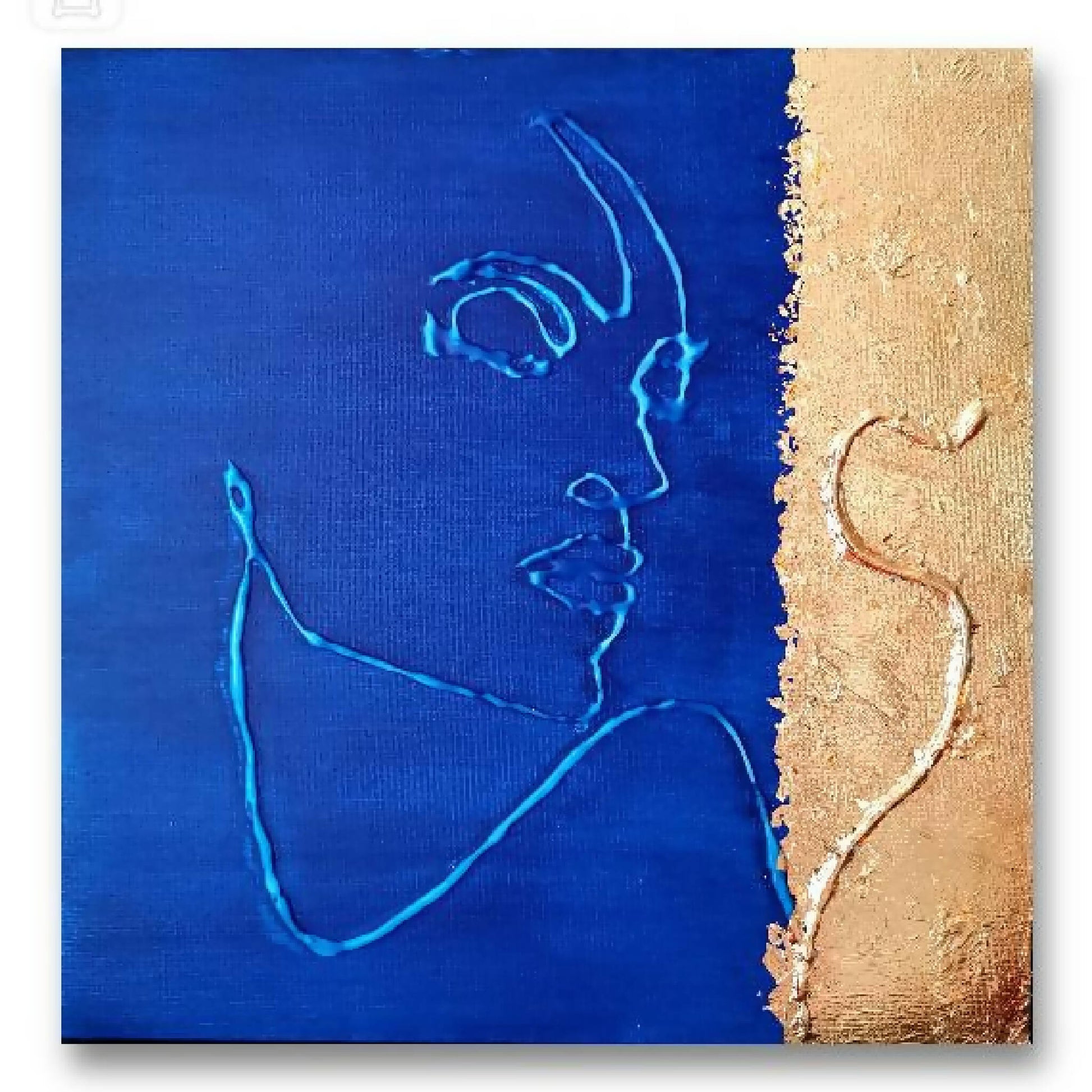 tableau-mural-décoration-artistique-unique-femme-or