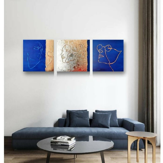 tableau-mural-décoration-artistique-unique-femme-or
