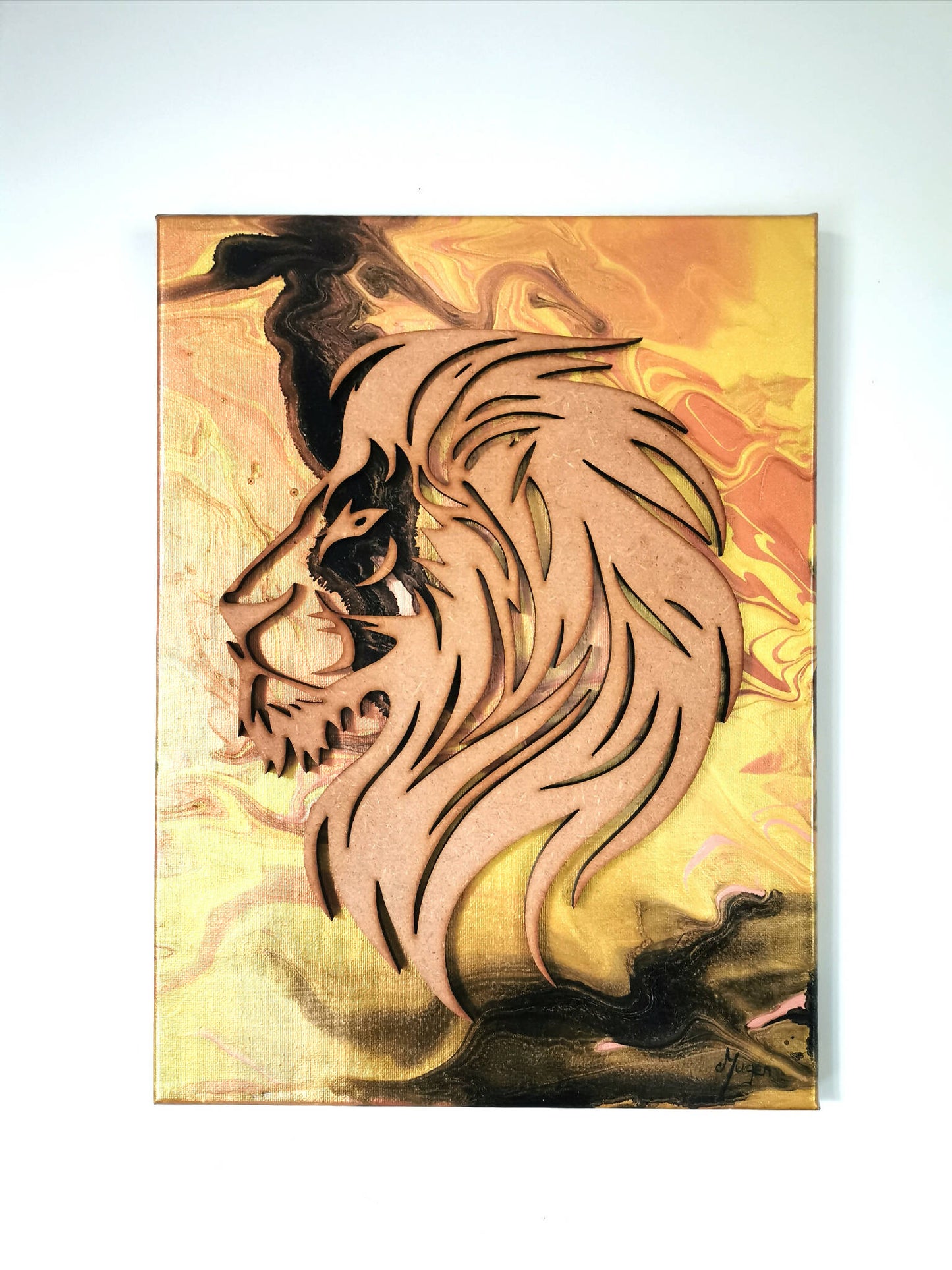tableau-mural-décoration-artistique-unique-lion