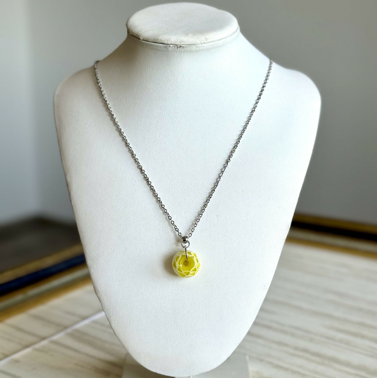 Collier - Artichaut Soleil - Perle en verre de Murano
