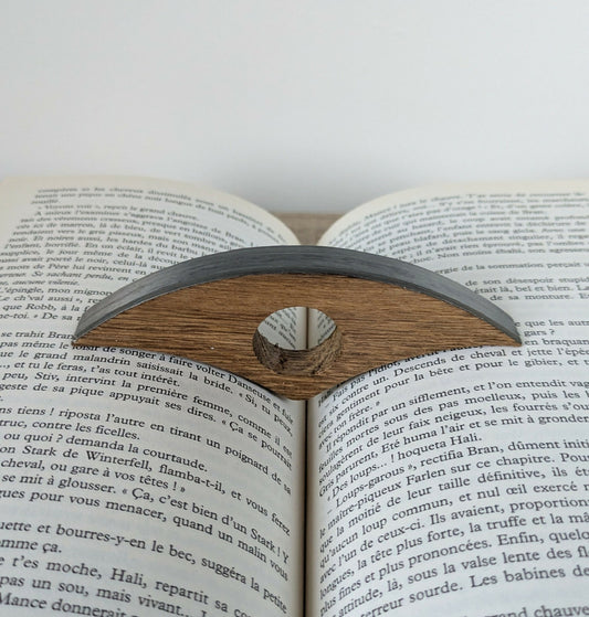 Bague de lecture avec Marqueterie de Paille Gris Anthracite