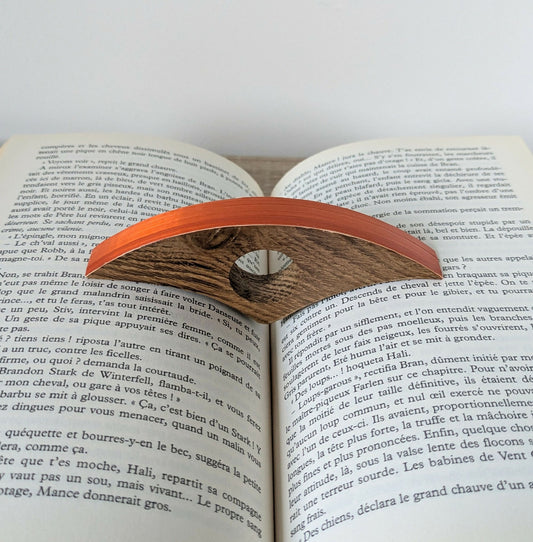 Bague de lecture avec Marqueterie de Paille Orange