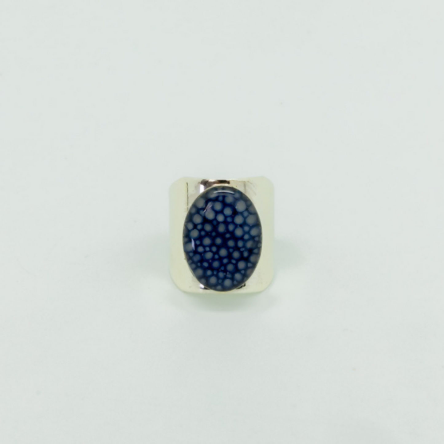 Bague Silver Cocotte - Cuir de galuchat