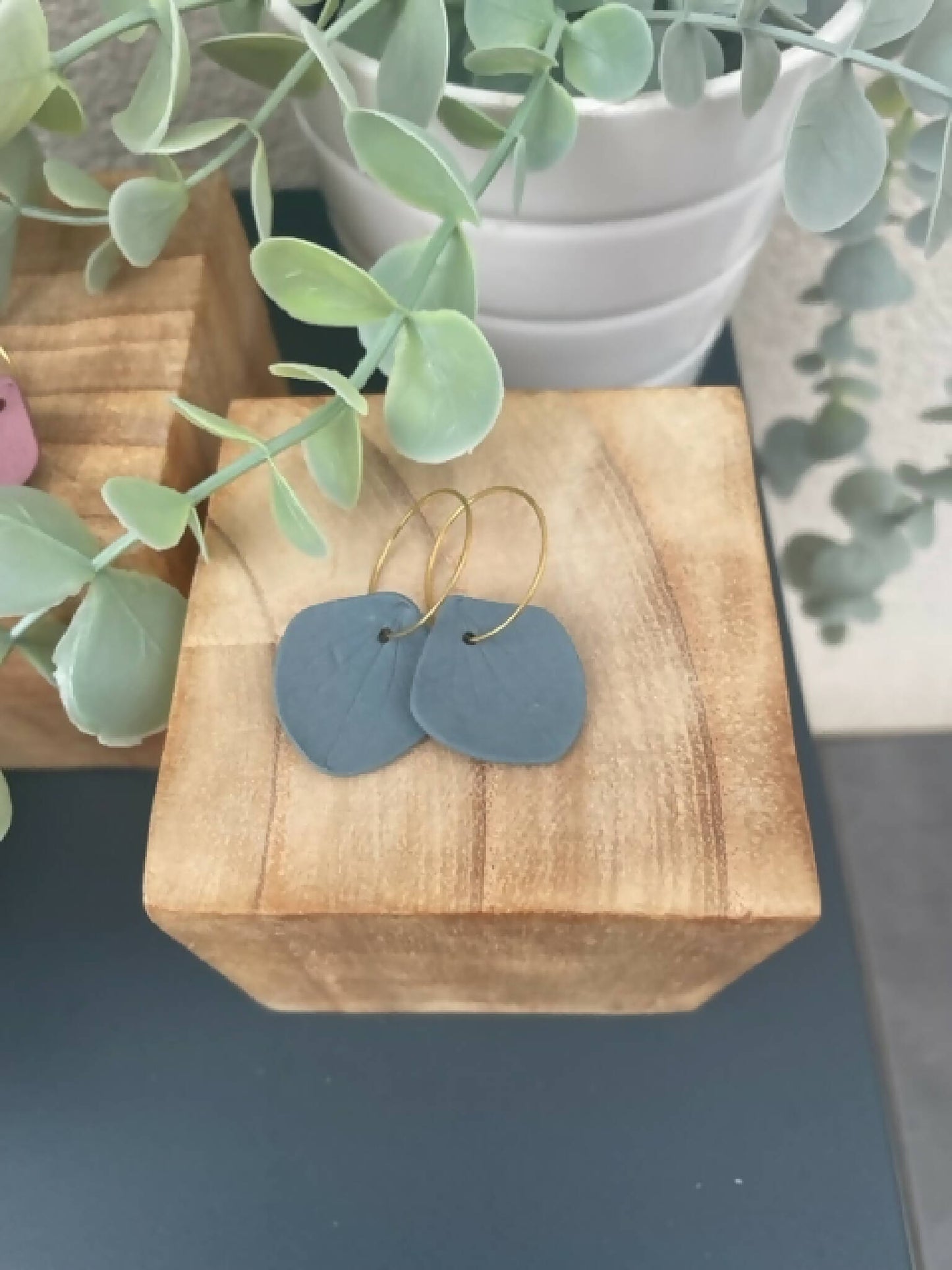 Boucles d'oreille créoles collection Hortensia unie pour femme