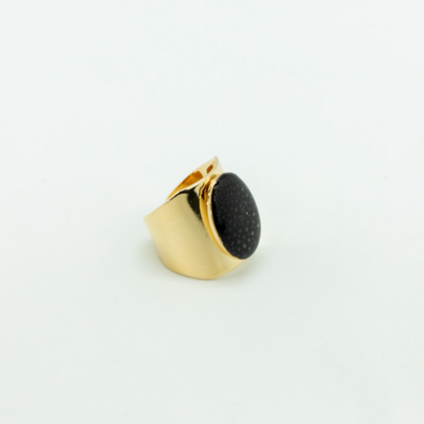 Bague Gold Cocotte - Cuir de galuchat