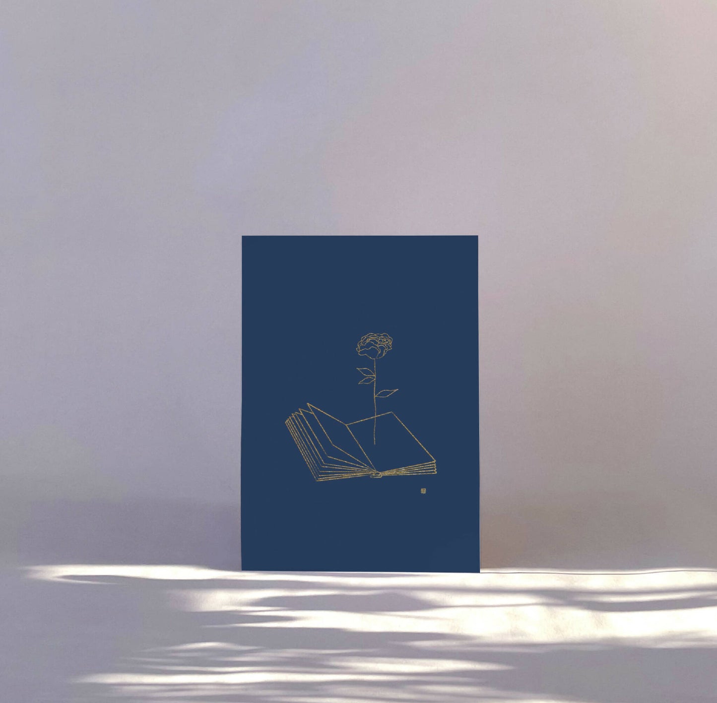 Gold foil postcard
