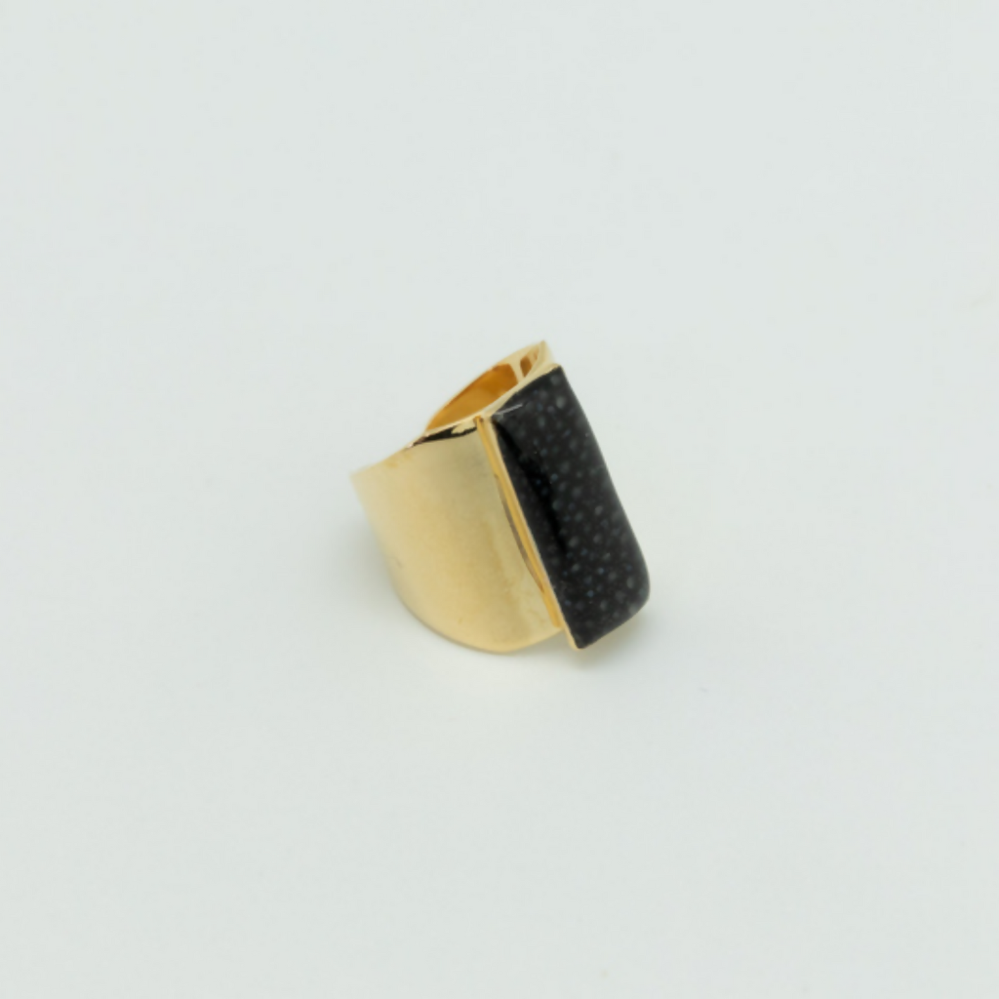 Bague Gold Queen - Cuir de galuchat