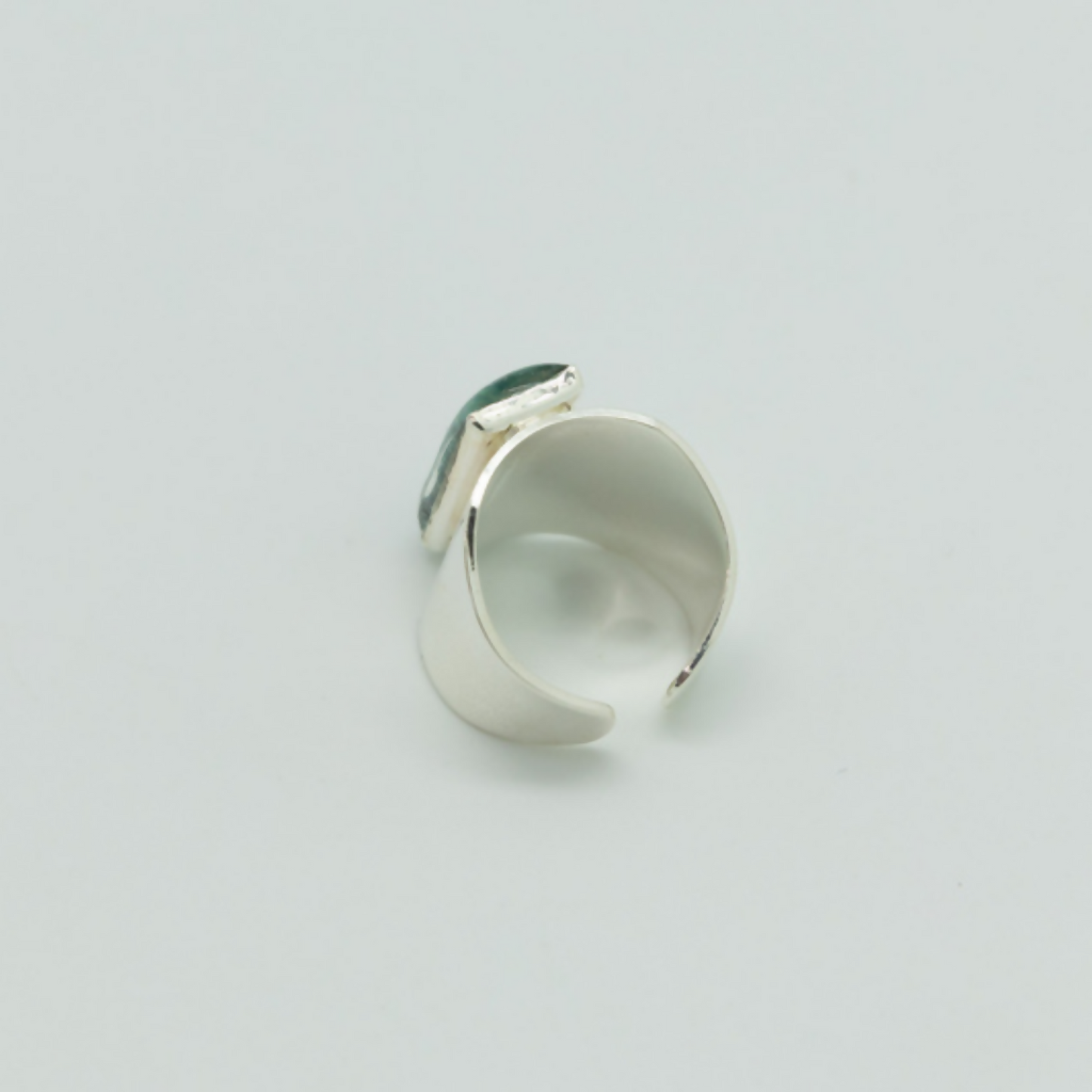 Bague Silver Queen - Cuir de galuchat