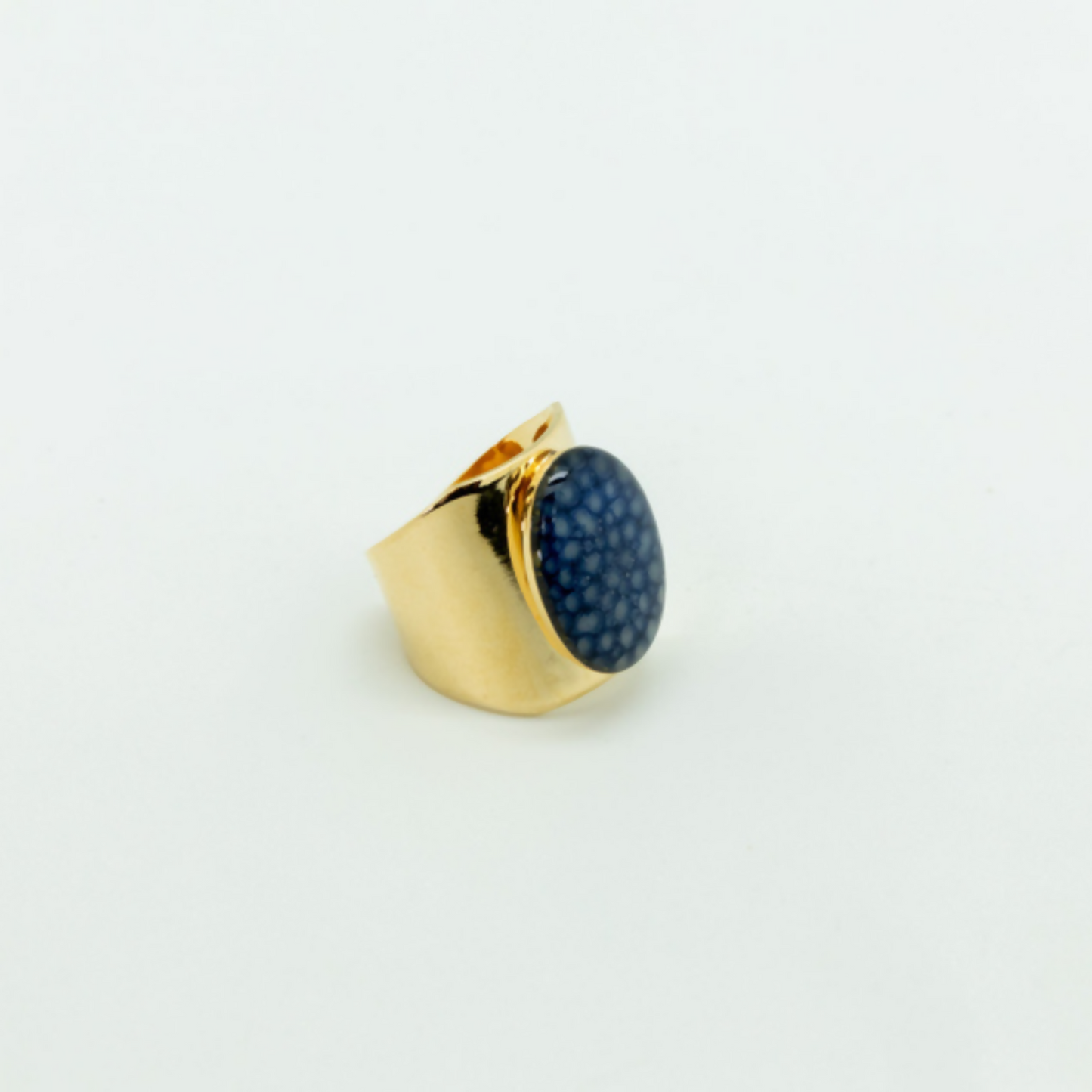 Bague Gold Cocotte - Cuir de galuchat
