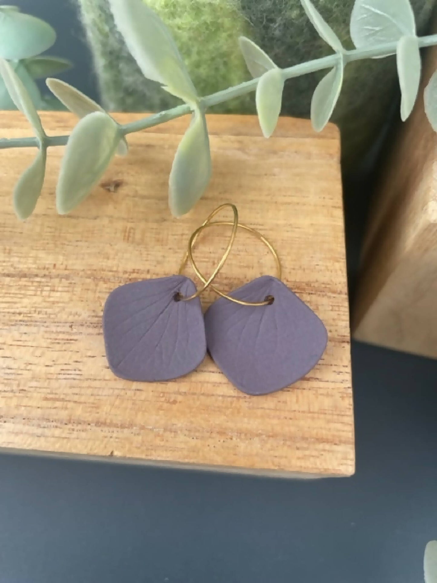 Boucles d'oreille créoles collection Hortensia unie pour femme