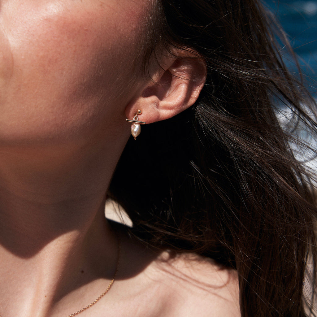 Boucles d'oreilles Perle d'eau douce