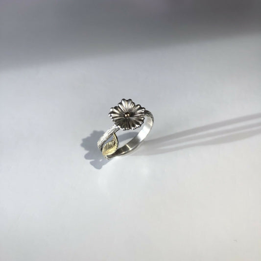 Bague Fleur - Argent 950 et Or 18 carats