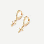 Boucles d'oreilles Croix Argent