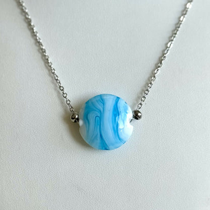 Collier - Moon Bicolore - Perle en verre de Murano