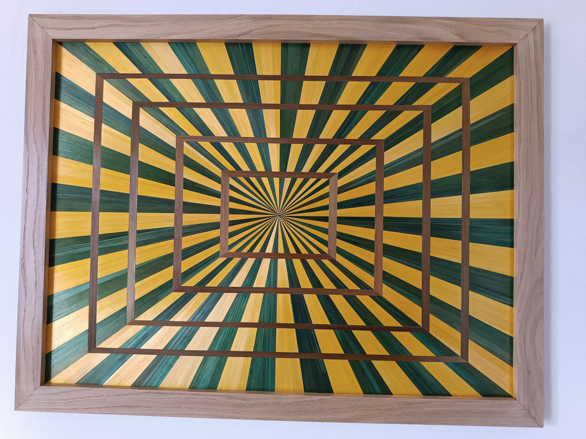 tableau en marqueterie de paille