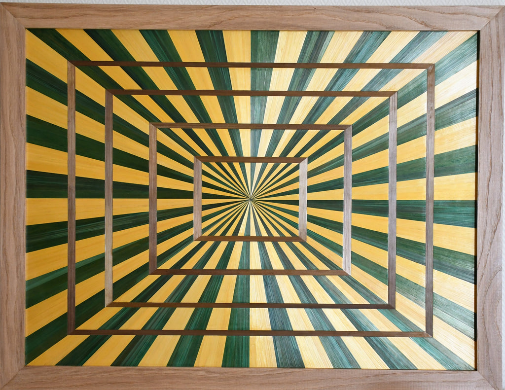 tableau en marqueterie de paille
