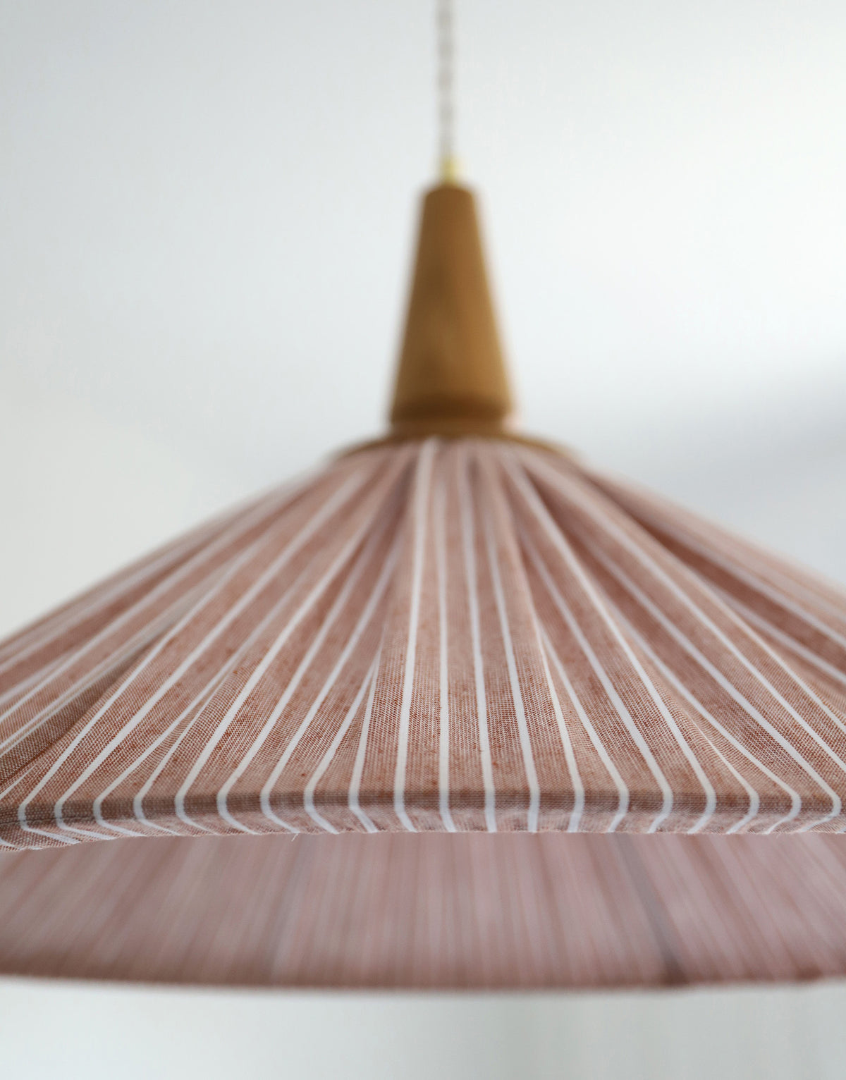 Suspension ELEONORE 60 cm, lin et coton rayé terra