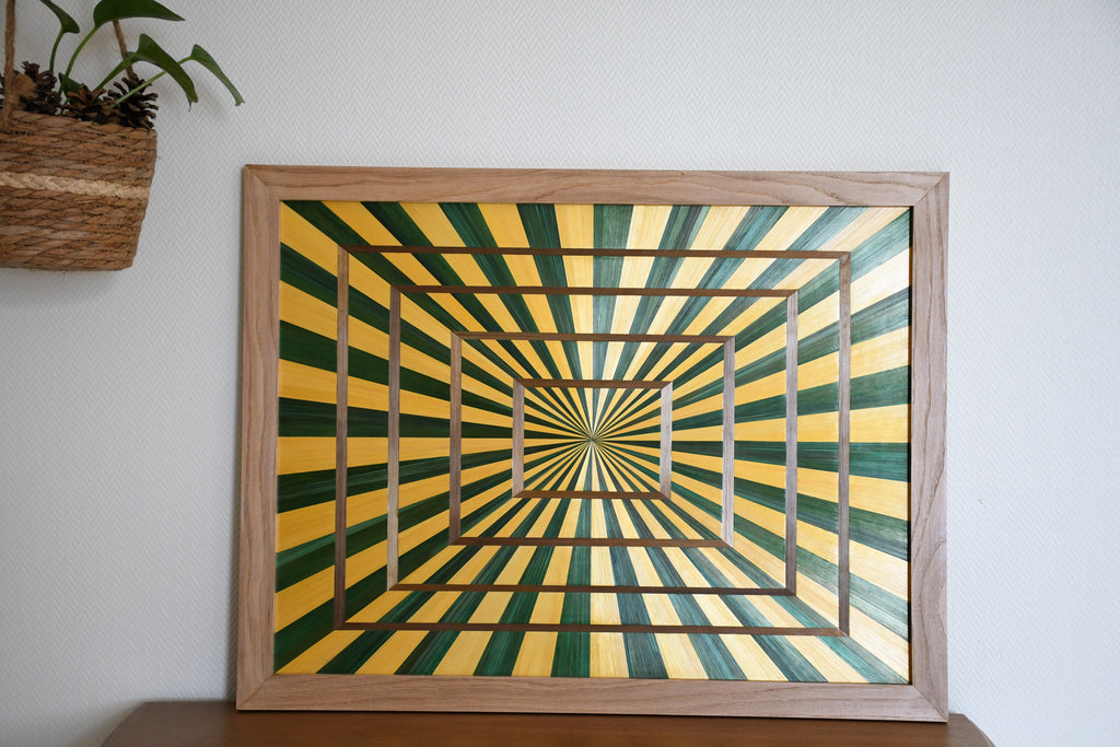 tableau en marqueterie de paille