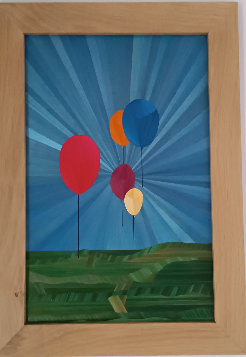 tableau en marqueterie de paille