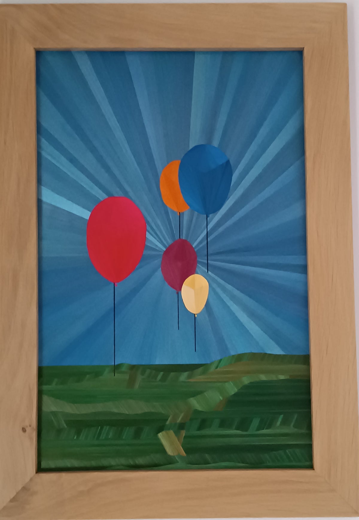 tableau en marqueterie de paille