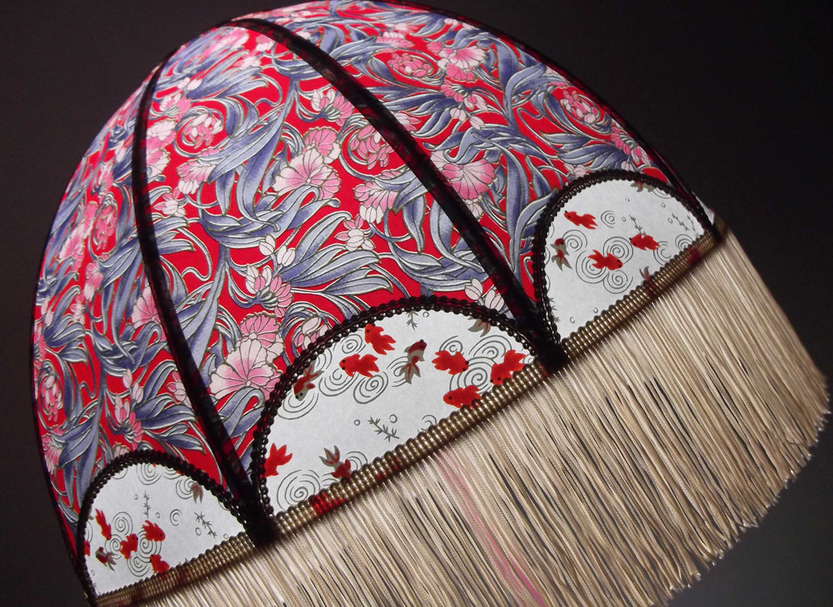 Abat-jour rétro en papier japonais "Séléna".