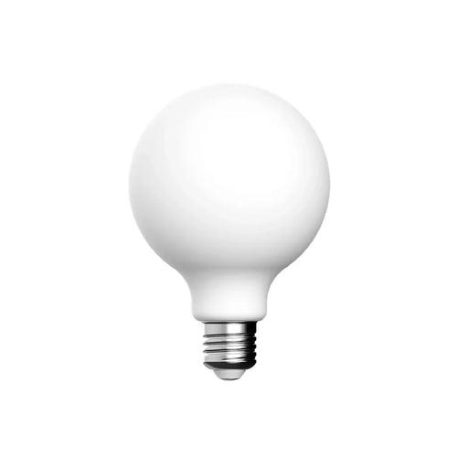 Ampoule LED G95 effet porcelaine, ampoule opale mate et base à vis