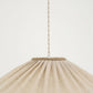 Suspension "Cosette" en Tissu Uni Beige Classic - Abat-jour Festonné Style Vintage Made in France