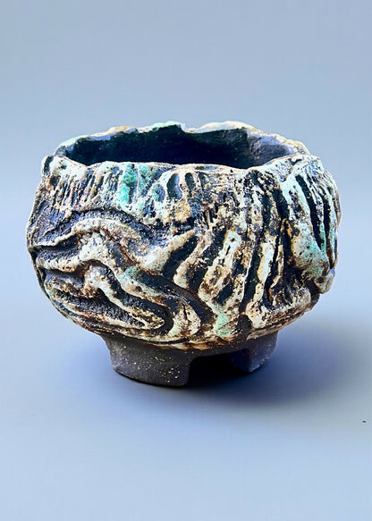 Pot caudex en grès noir COLIMA